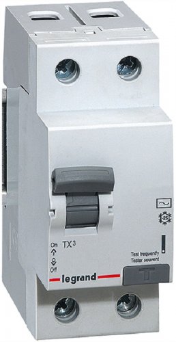 Выключатель дифференциального тока УЗО Legrand TX3 2п 40А 300мА 10,0кА тип AC картинка